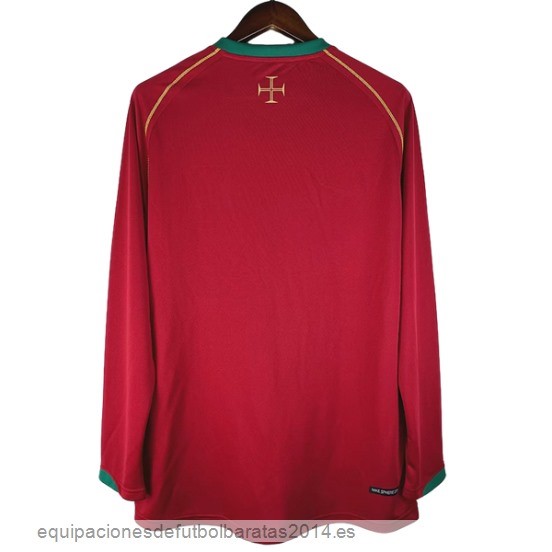 Nuevo 1ª Camiseta Manga Larga Portugal Retro 2006 Rojo Baratas